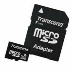 Micro SD 2 GB Transcend + адаптер